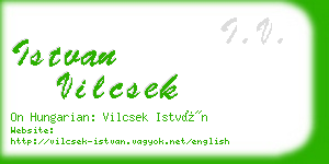 istvan vilcsek business card